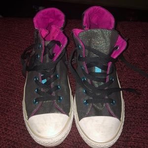 Gently used sparkly converse